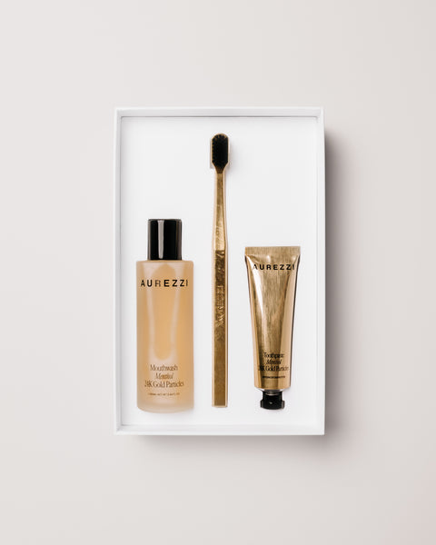 Travel Trio Gold - Black Bristles – AUREZZI